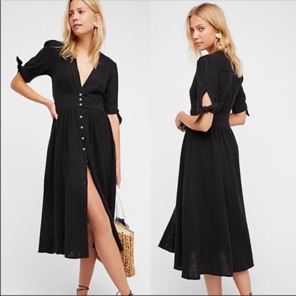 Free People Love of My Life Black Dress Sz Medium